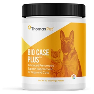 Thomas Pet Bio Case Plus - Pancreatic Enzymes for Dogs & Cats - Digestive Supplement - (12 Ounces, Powder)