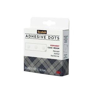 Scotch Adhesive Dots, Medium, 300 Dots/Pack, Easy Dispensing, Permanent, Photo-Safe (010-300M)